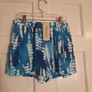 Impressions Blue Tie-Dye Women's Shorts